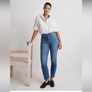 MADEWELL Curvy Stovepipe Jeans in Leaside Wash / 29 / LEASIDE WASH